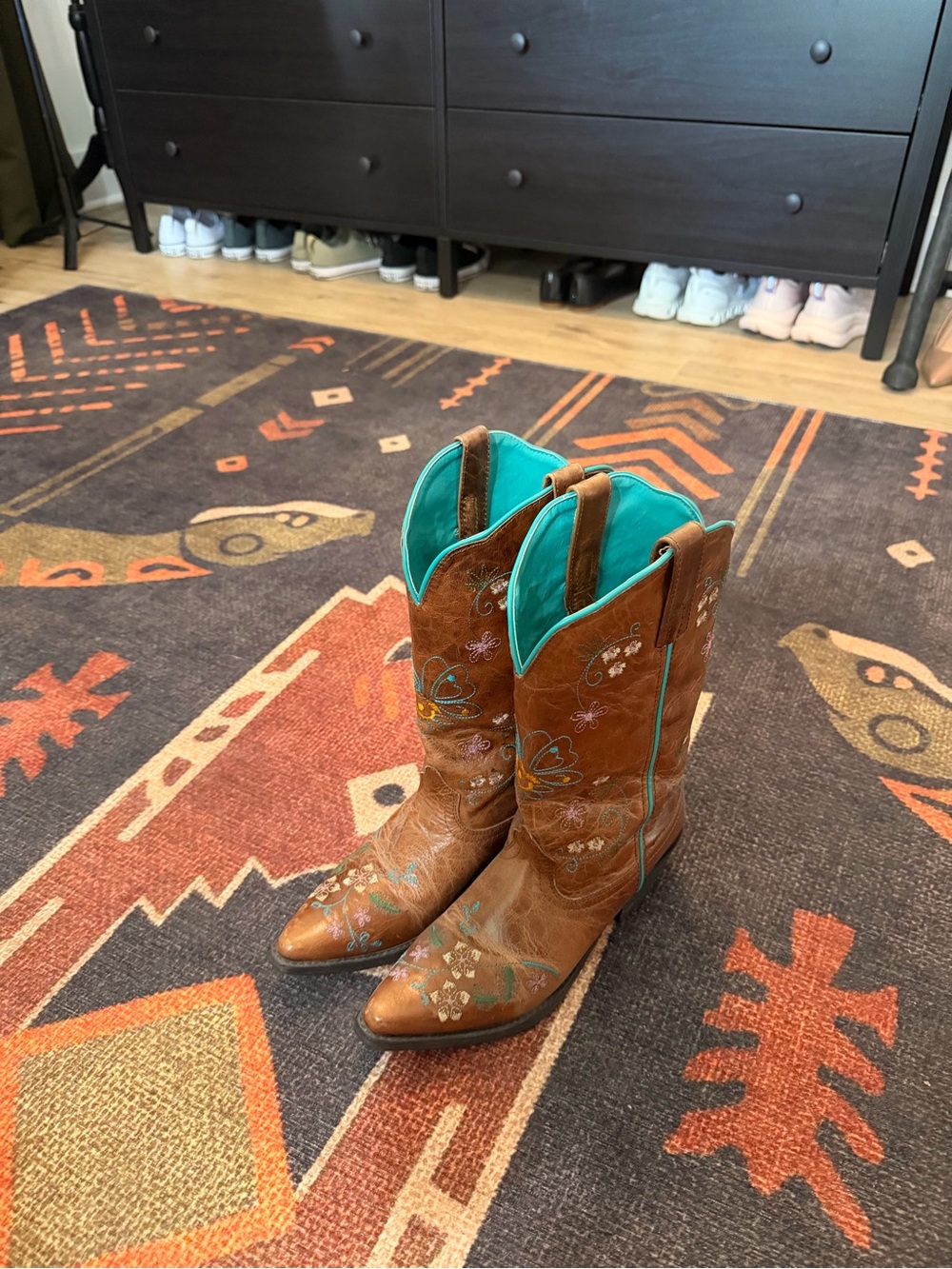 Smoky Mountain Boots Women’s Brown Embroidered Western Heeled Cowboy Boots